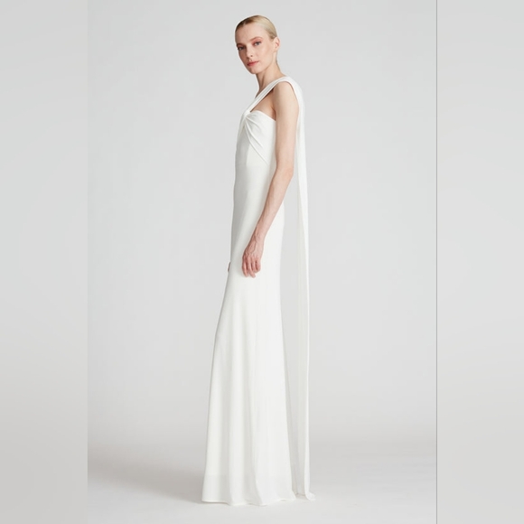 13. HALSTON BLAINE JERSEY TWIST GOWN SIZE 0 - Picture 3 of 9